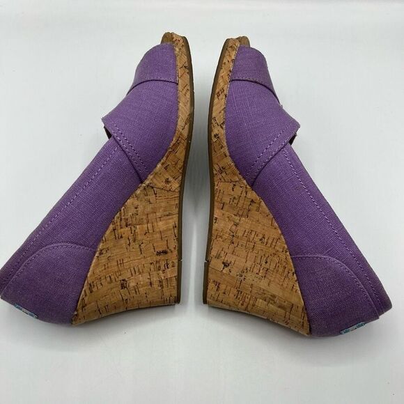 Toms Purple Orchid Wedge Hemp Sandals Sz 9.5 Open Toe - Picture 6 of 12